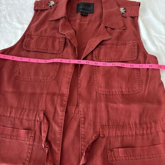 Sanctuary Anthropologie Terracotta Utility Drawstring Vest 100% Tencel size M - Picture 9 of 9